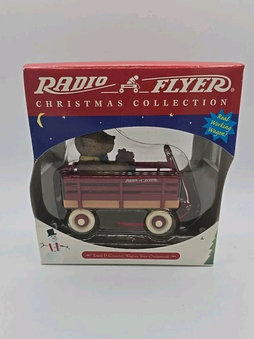 1999 RADIO FLYER MODEL 109 CLASSIC WAGON HOLIDAY CHRISTMAS TREE ORNAMENT - BEAR